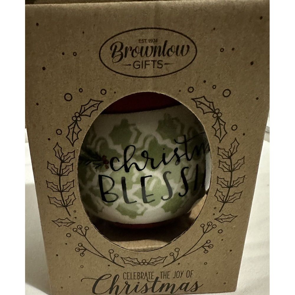 Brownlow Gifts - Christmas Blessings - Ceramic Ball‎ Christmas Ornament